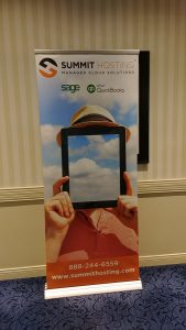 Summit hosting poster as a Sage and Quickbooks provider