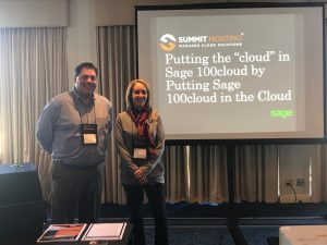Alan Segars and Darcy Boerio presented on the benefits of Sage 100cloud private cloud hosting with Summit Hosting